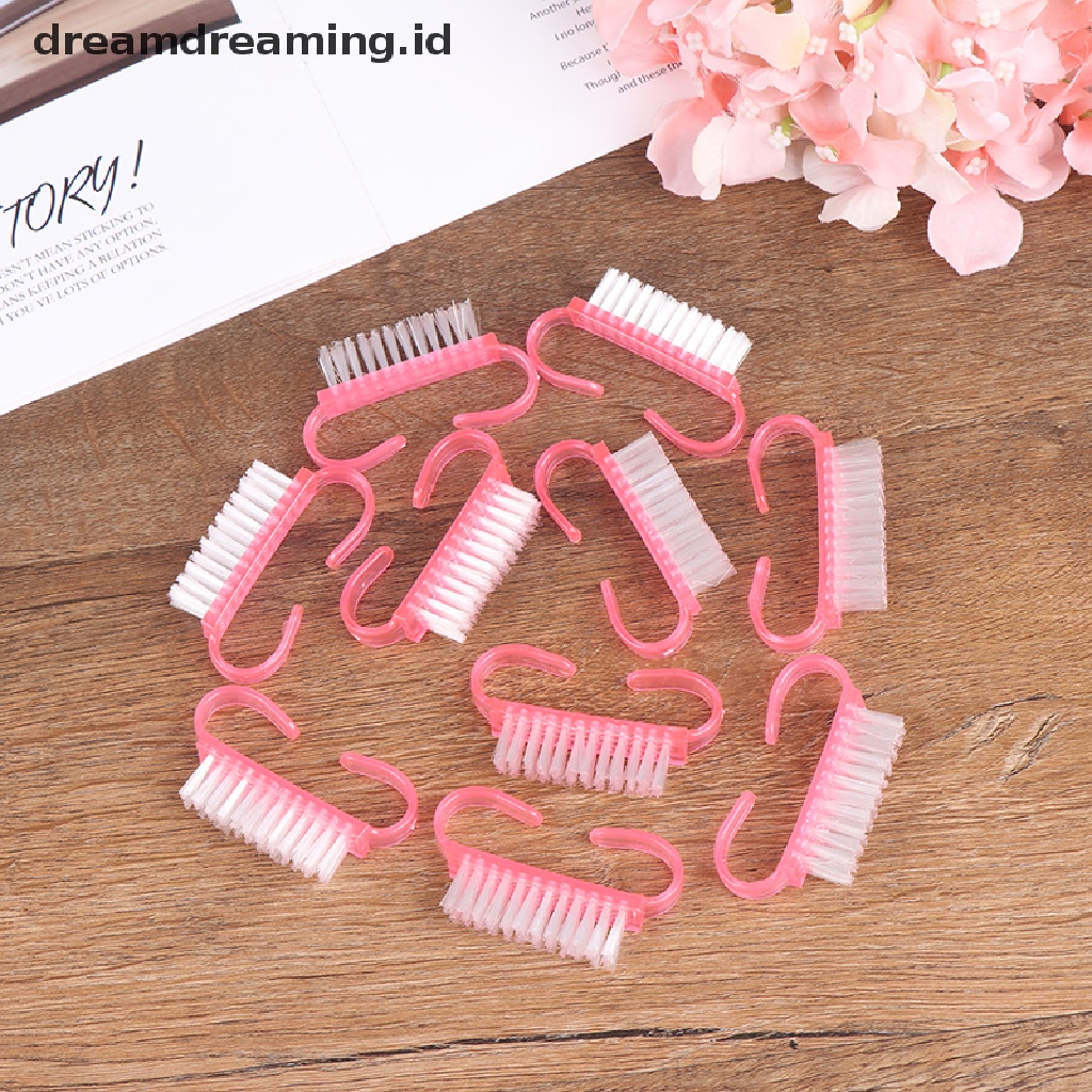 (dreamdreaming.id) 10pcs / Set brush Pembersih Debu Kuku Untuk Manicure / nail art