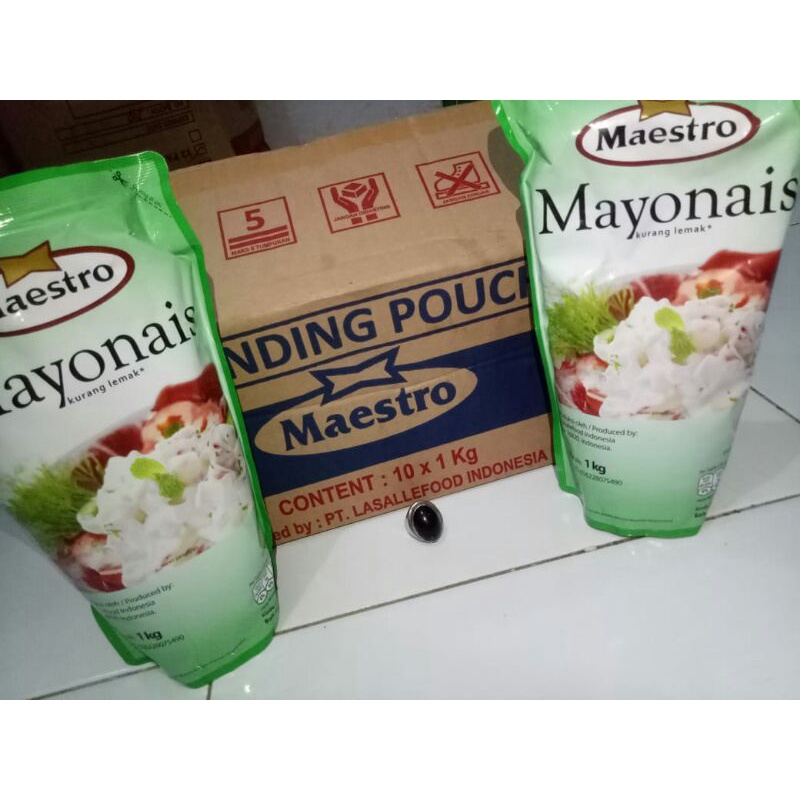 

maestro mayonaise 1 kg/mayonaise 1kg/maestro pouch mayonaise 1kg/maestro rendah lemak