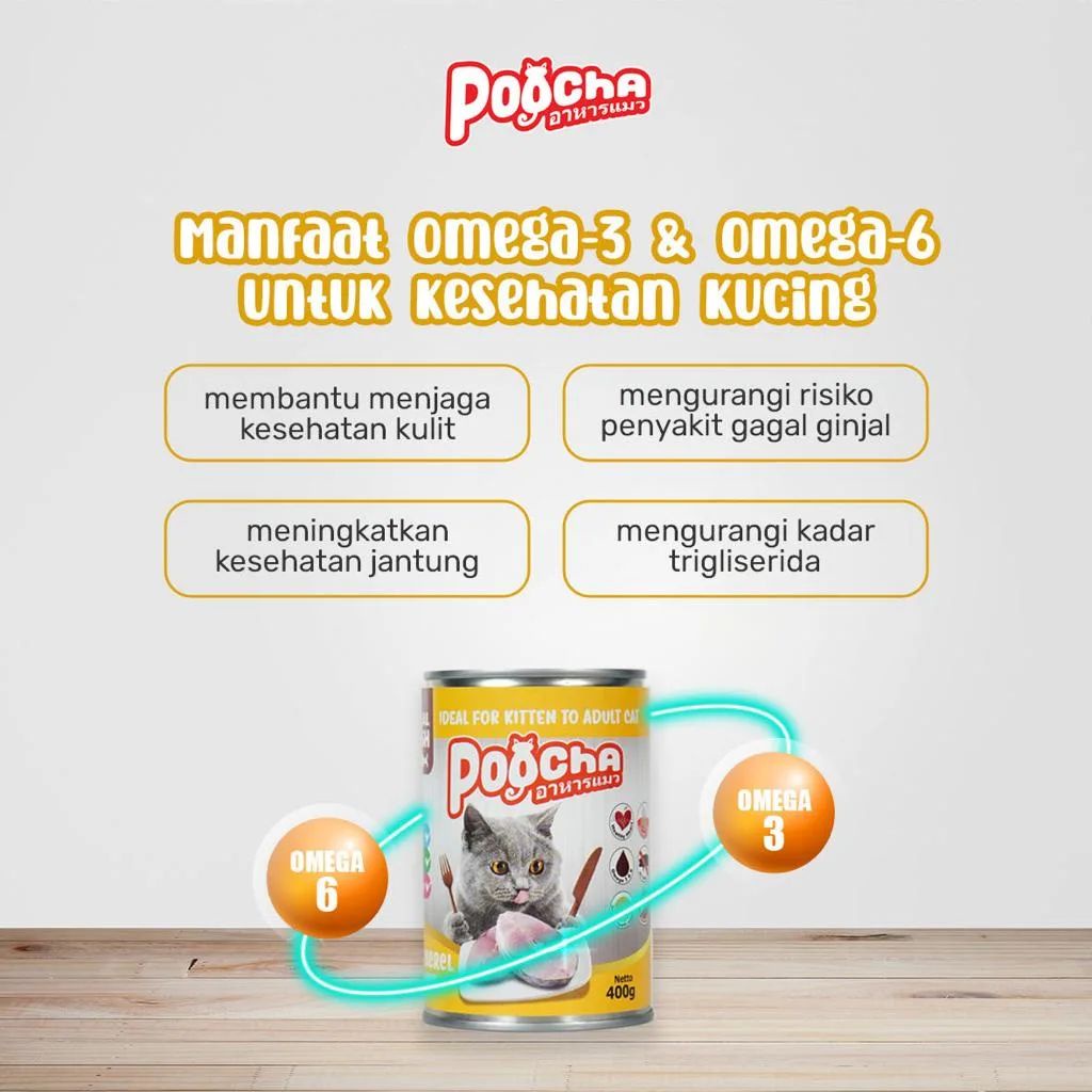 POOCHA Kaleng Makanan Basah Ekonomis Makanan Kaleng Kucing 400 Gram Cat Food Wet Food