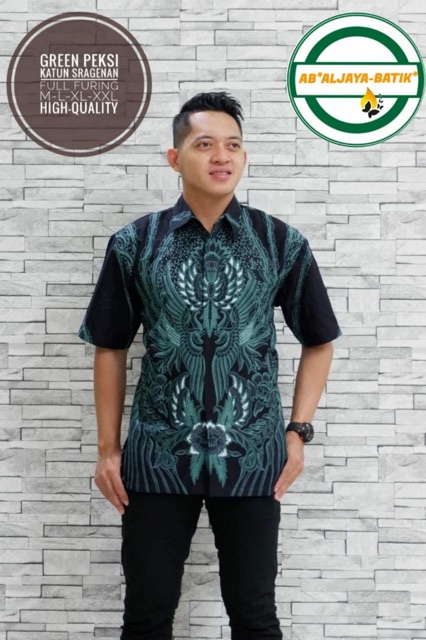 Batik GREEN PEKSI FULL FURING Katun Halus Ori Solo