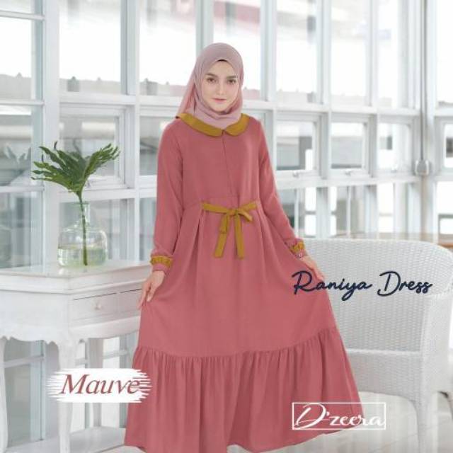 ❤ZYN❤RAANIYA DRESS  ORI BY D'zeera Gamis polos Gamis syari Gamis D'zeera Gamis muslimah