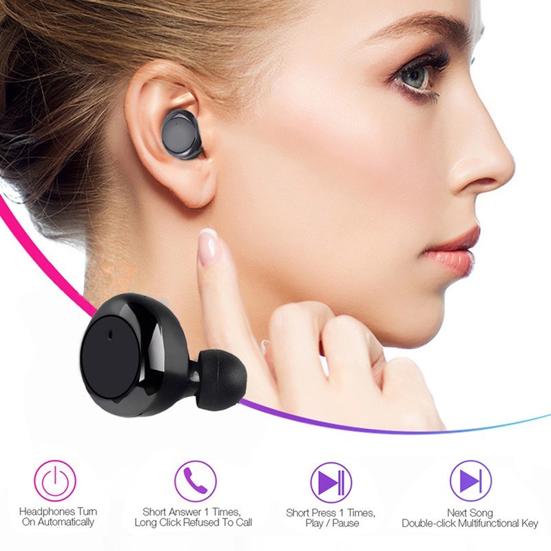 Headset Bluetooth TWS-02 Wireless Earphone