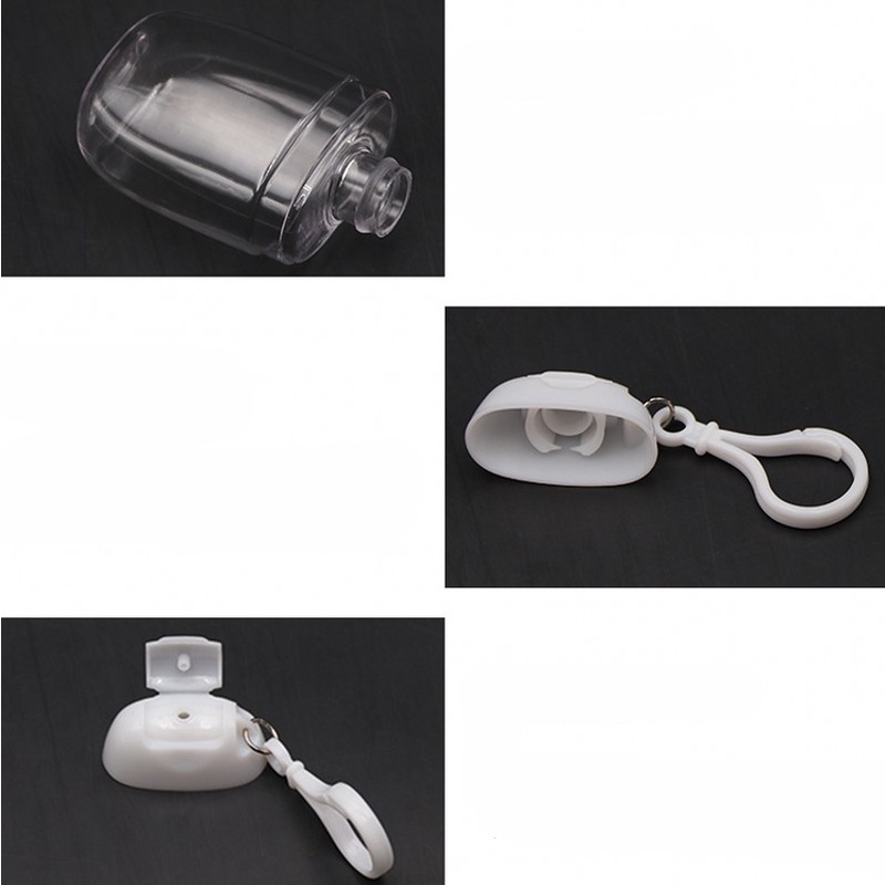 1Piece 30ml Portable Refillable Leakproof Bottles With Hook Keychain Travel Accessories for Toner,  Lotion, Hand Sanitizer and Other Liquids