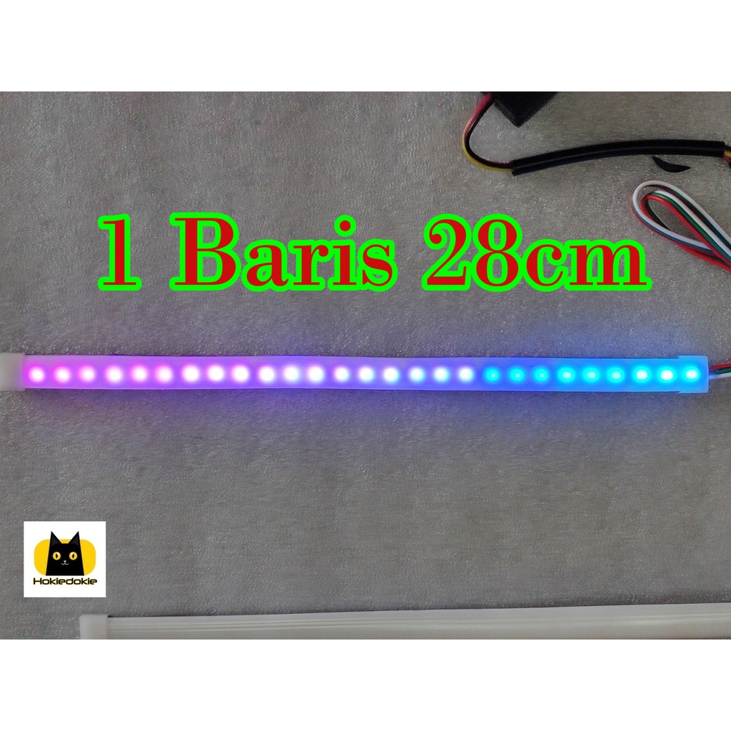 Led tail lamp RGB motor pelangi 28cm ala bus malam