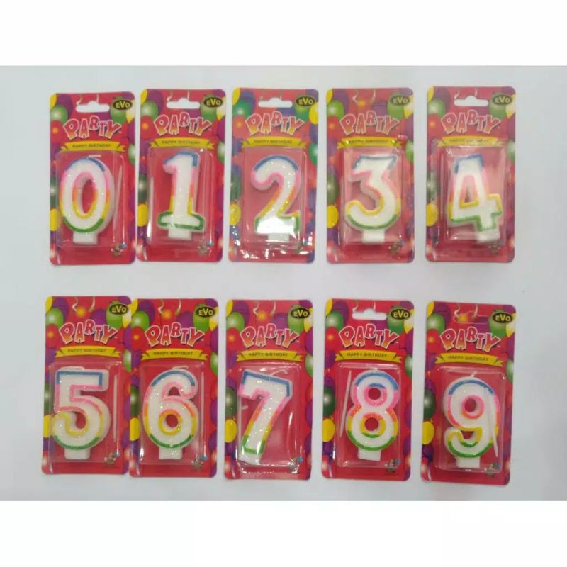 LILIN ULANG TAHUN PELANGI GLITTER