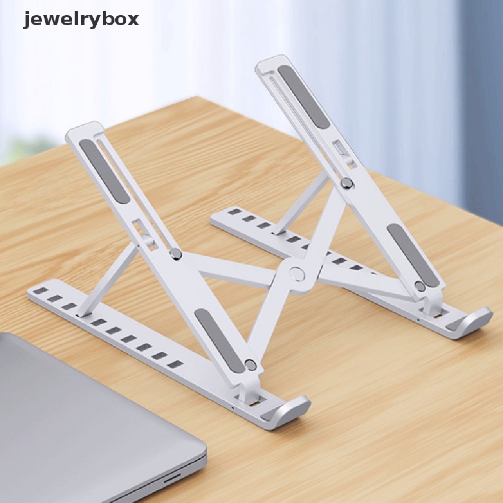 (jewelrybox) Stand Holder Laptop / Notebook / Tablet Portable Bahan Plastik Bisa Dilipat