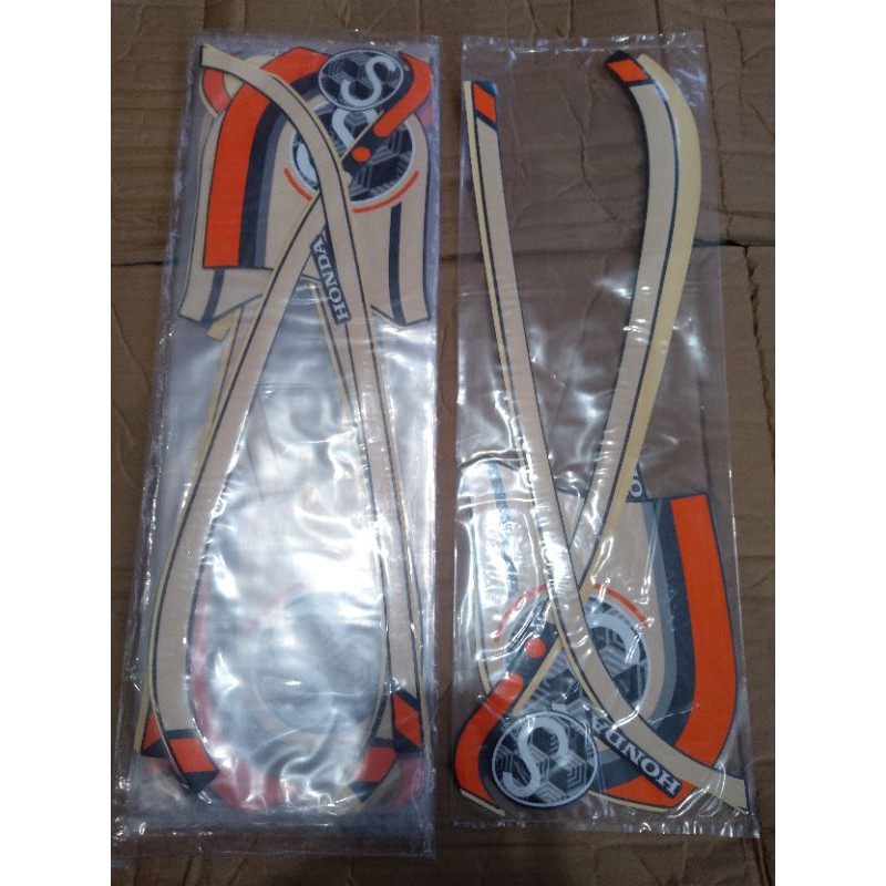 STRIPING LES BODY HONDA SCOOPY STYLISH FASHION BLUE BIRU 2021