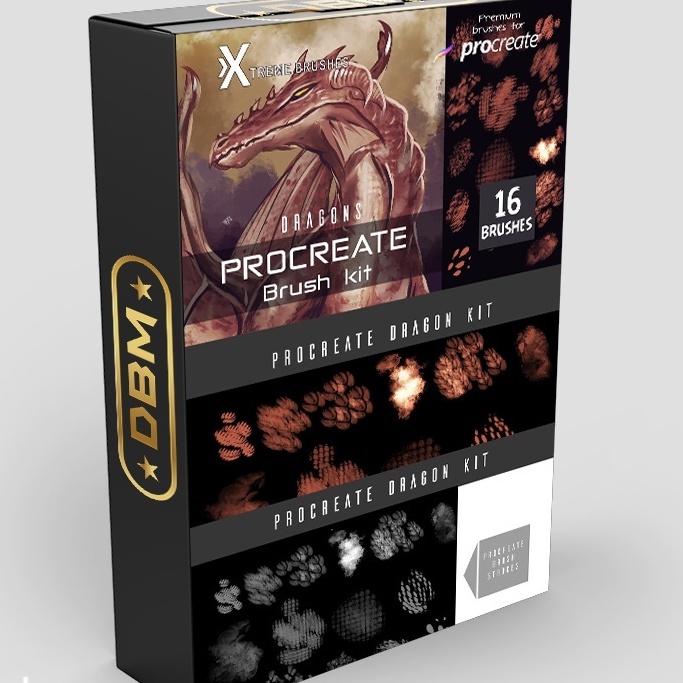 Procreate Dragon Brush Kit