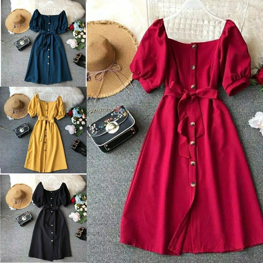 *[RXFK] Dress Miora / Long Dress Korea / Dress Wanita / Dress / Casual Dress