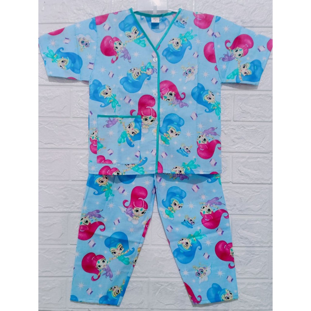 ( PROMO CUCI GUDANG ) COD STELAN PIAMA ANAK MOTIF KARAKTER BAHAN KATUN USIA 6-12 BULAN-7