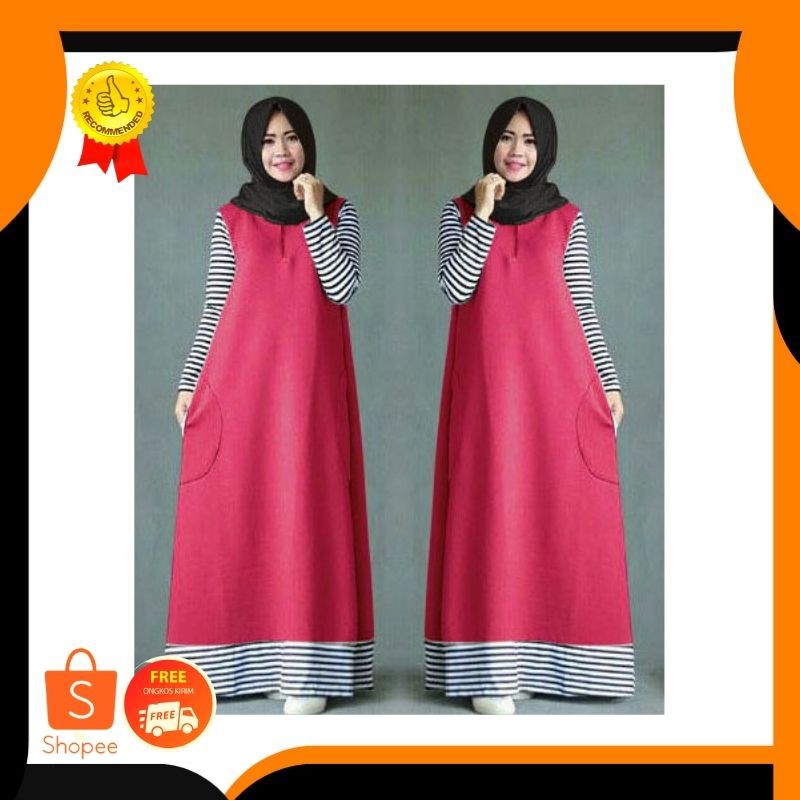 Baju Muslim Remaja Terbaru Ameera Hijab F Ft Blouse Wanita Pink Fanta Fashion Spandex Cewek Termurah