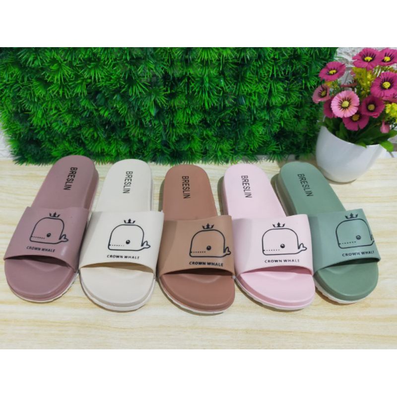 BRESLIN 1678-1 SANDAL SELOP WANITA MOTIF LUCU