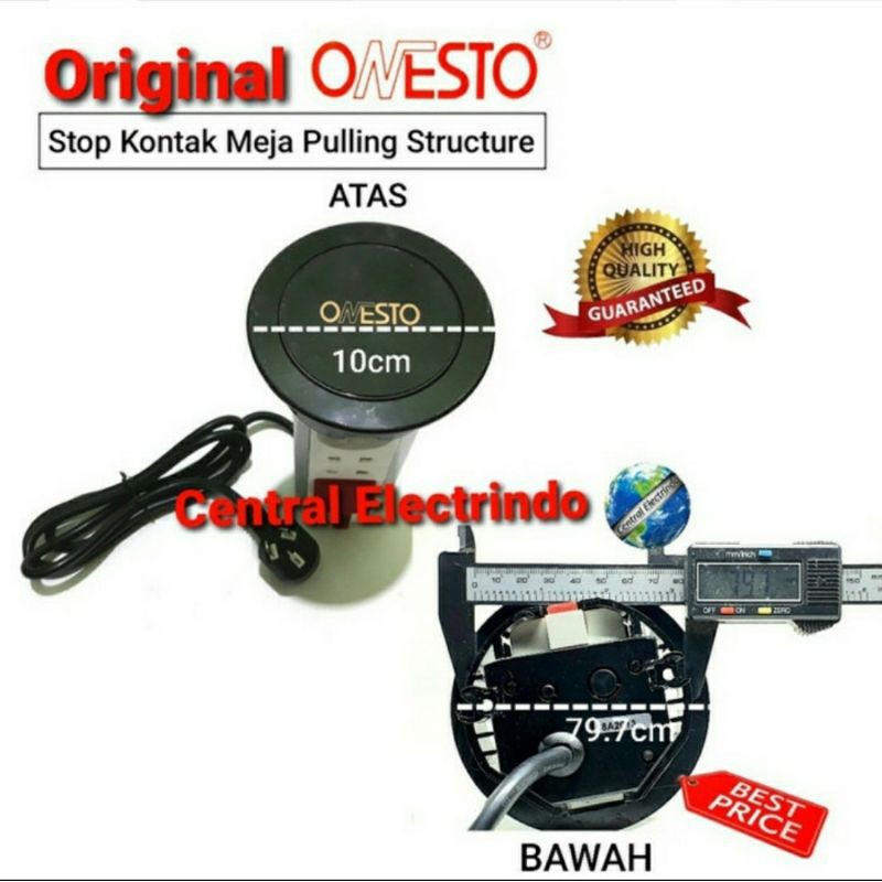 Stop Kontak Meja ONESTO 6Way 3 Charger F5+F6+F6.