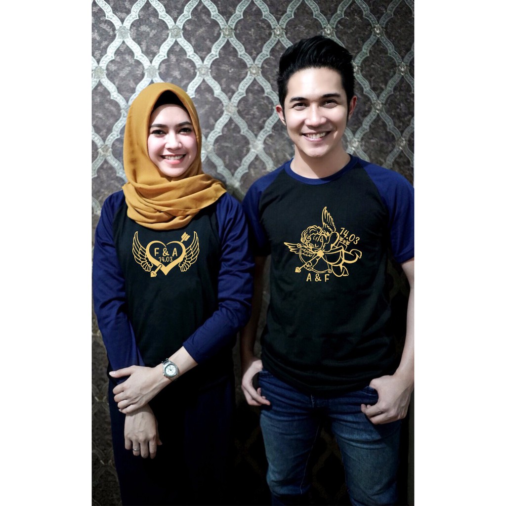 Kaos Couple Bisa Cetak Nama Kaos Couple Romantis Shopee Indonesia