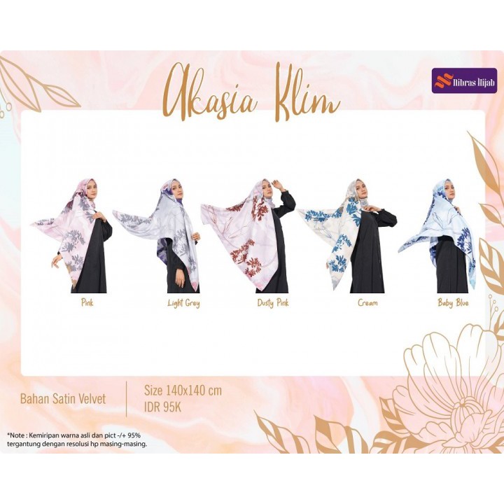 NIBRAS HIJAB AKASIA KLIM | KERUDUNG  SEGIEMPAT NIBRAS HIJAB