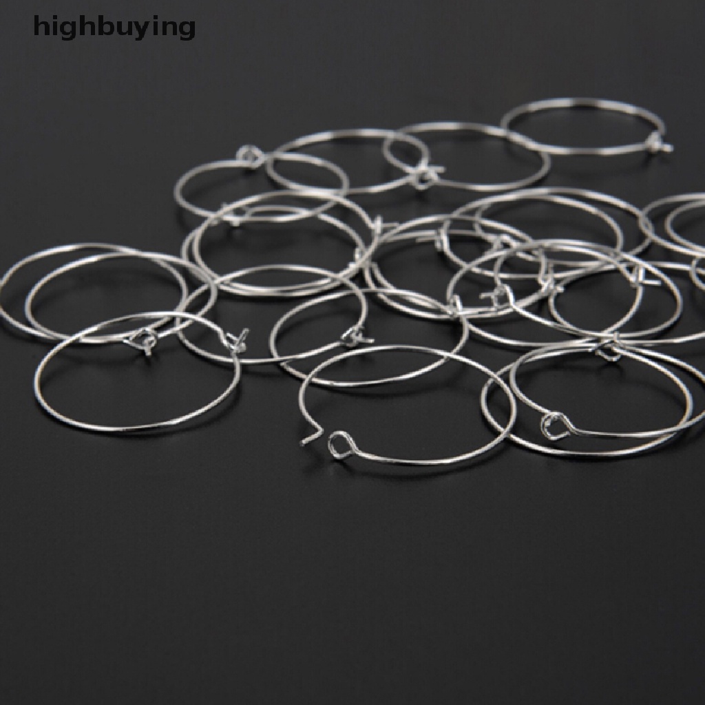 Hbid 100pcs Anting Hoops Bentuk Gelas Wine Lapis Silver / Gold Untuk Pesta Pernikahan Hoops