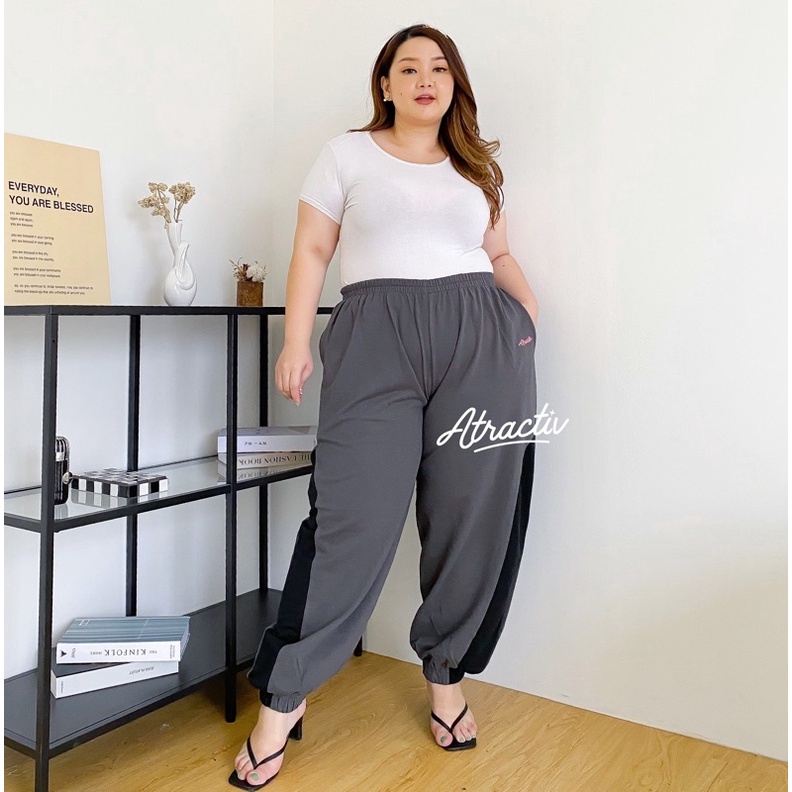 ATRACTIV Celana Training Jumbo Wanita Celana Olahraga Jumbo Celana Training Jogger Jumbo Celana Jogger Jumbo Wanita-6