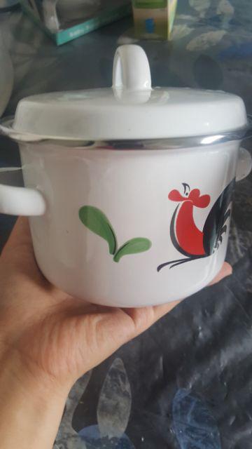 Panci Enamel Ayam Jago 14cm - Panci Kukuruyuk