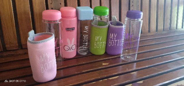 Promo [1kg 12pcs] My Bottle Transparan Bening Dengan Sarung Anti Pecah