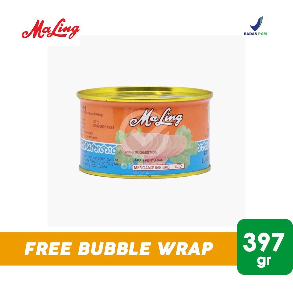 

Maling Pork Luncheon Meat / Ma Ling Daging Babi Kaleng (397 gr)