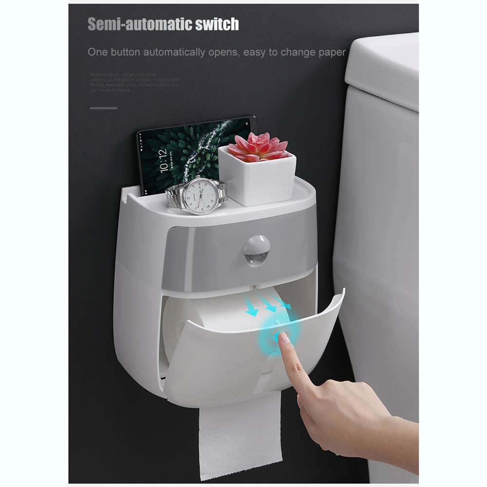 Kotak Tisu Tissue Storage Toilet Paper Box Dispenser | Tempat Penyimpanan Smartphone