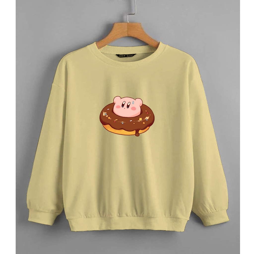 CALVIERO SHOP - BAJU SWEATER WANITA ATASAN KIRBY DOUGHNUT SWEATER DEWASA BRAND ANIME SWEATER HODDIE FASHION CITAYEM SCBD FASHION WEEK FASHION VIRAL TIKTOK