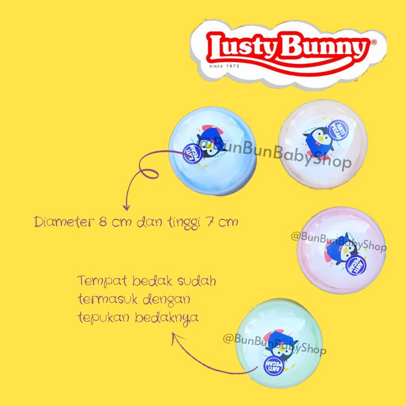 LUSTY BUNNY Anti Pecah Tempat Bedak Tabur Tabor Bayi Lucu Perlengkapan Mandi Baby Newborn Peralatan