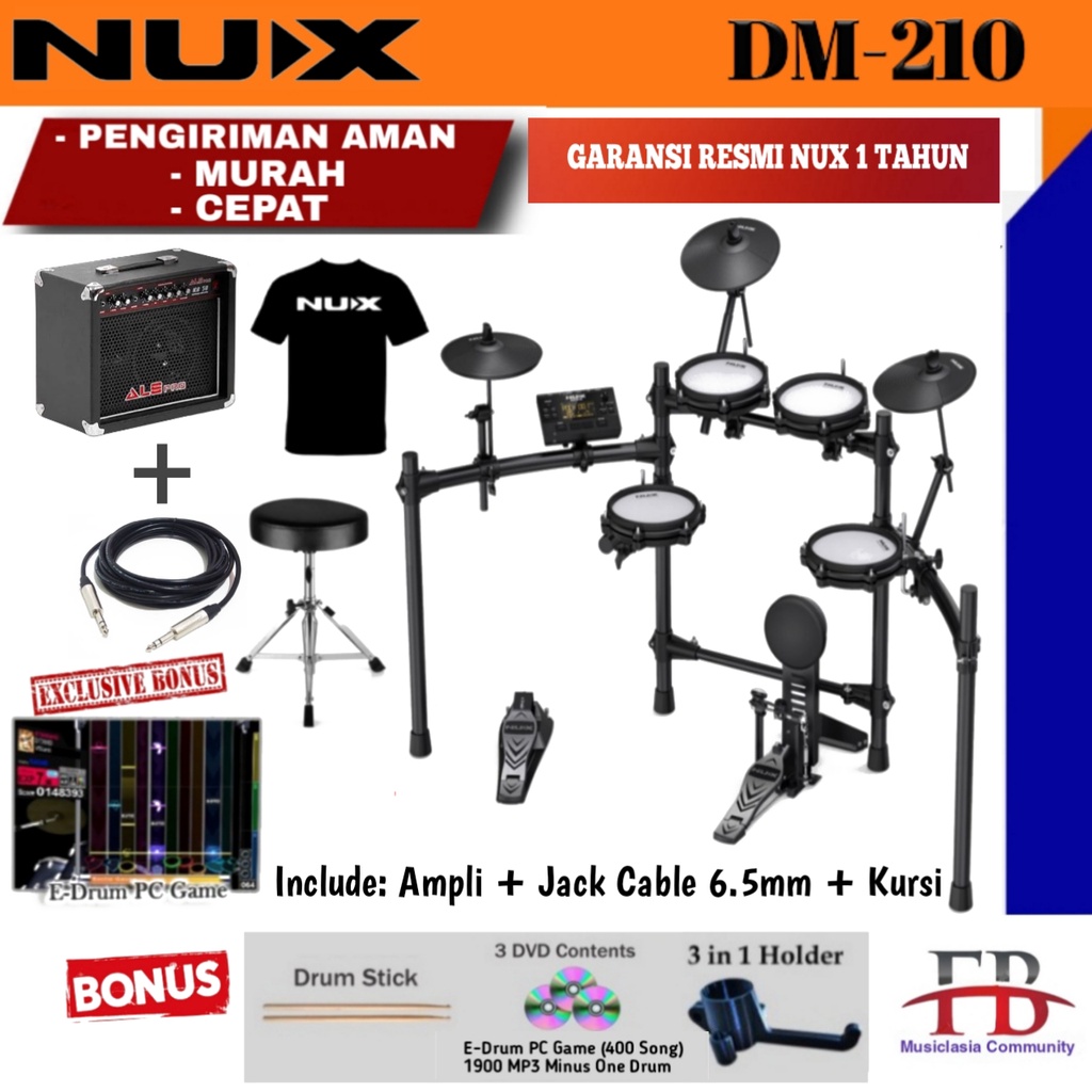 Drum Elektrik NUX DM 210 / DM210 / DM-210 Electric Drum
