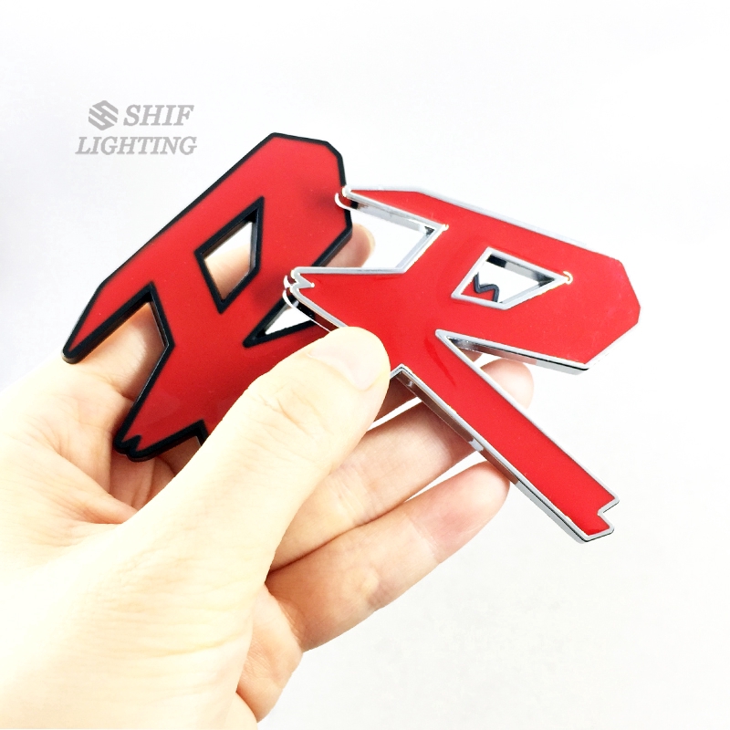 1Pc Stiker Emblem Logo R Bahan Metal Untuk Dekorasi Bagasi Belakang Mobil Honda Civic Accord Jazz Fit R