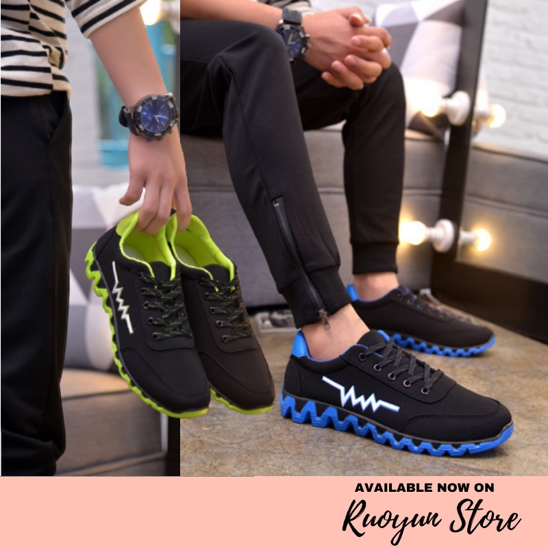 RYX - Vibrant Mono Sepatu Mesh Sneakers Olahraga Pria Fashion Casual - Ori Import