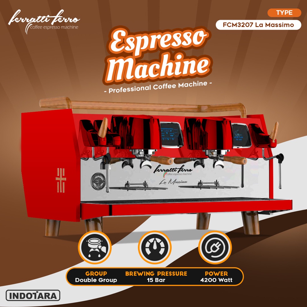 Mesin Kopi Espresso Machine Ferratti Ferro FCM3207 La Massimo