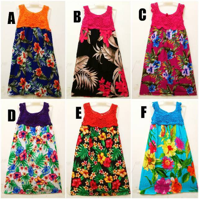 Dress Rajut Kombi anak Usia 5-7 Tahun size XL/dress bali anak/dress bali murah/dres bali anak/dress 