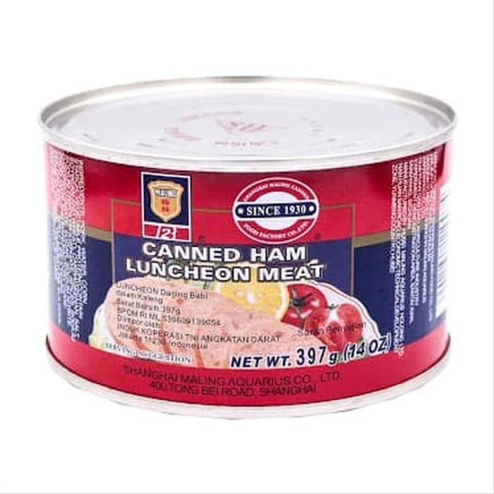 

HAM KALENG BABI PORK LUNCHEON MEAT MALING PREMIUM 397 GR KALENG MERAH