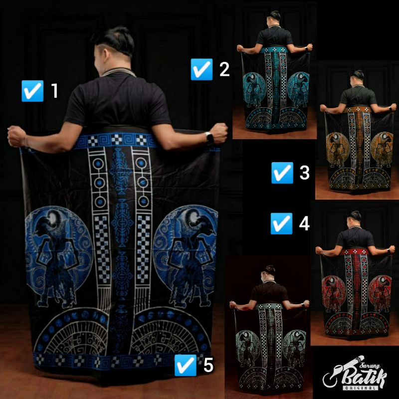 Sarung Batik Kanjeng Motif Wayang Ekskusif Sarung Batik Printing Sarung Batik Pria Sarung Batik Orig