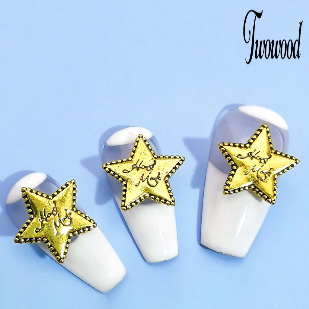 10 Pcs Ornamen Kuku Bentuk Bunga Beruang 3D Bahan Alloy Tahan Karat Untuk Dekorasi Nail Art