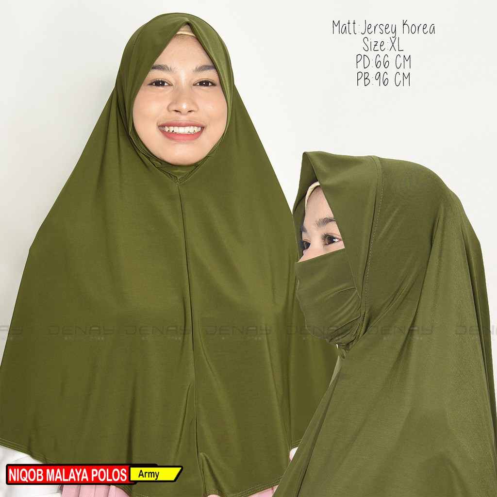 TOKODENAY - HIJAB MASKER - NIQAB MALAYA 2IN1 - BAHAN JERSEY - JILBAB WANITA MUSLIMAH - BEST SELLER