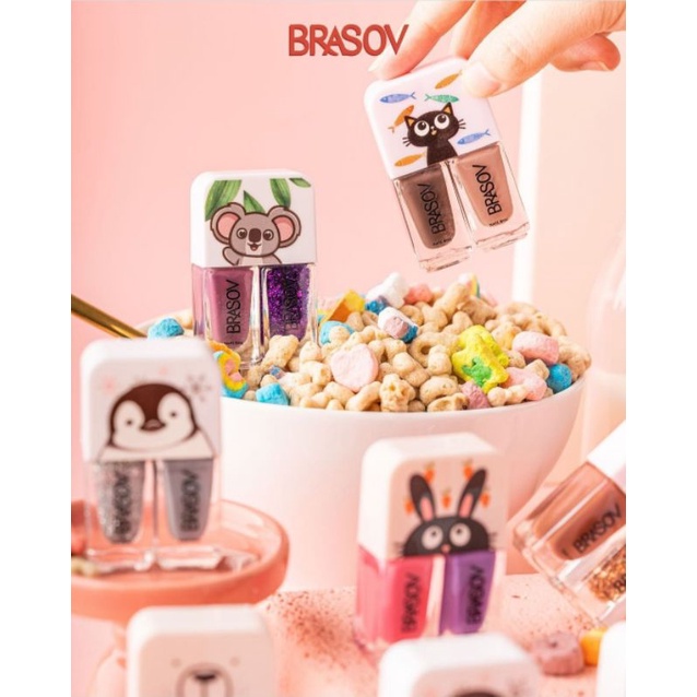 BRASOV 2 In 1 Nail Polish 6ml - Cat Kuku - Kutek