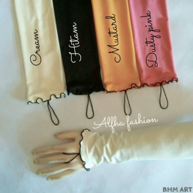 Handsock curly 1 layer /manset tangan wanita /handsock syari /handsock jempol /handsock murah