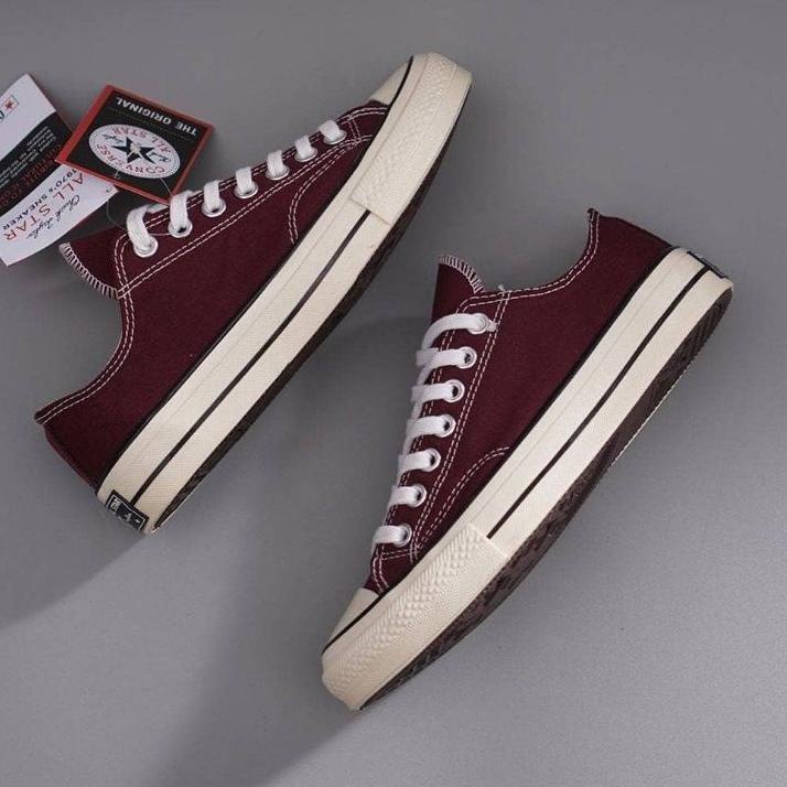[KODE P9TS0] Sepatu Converse 70s Ox Merah Maroon / Converse 70s Dark Red Low Premium Hight Quality