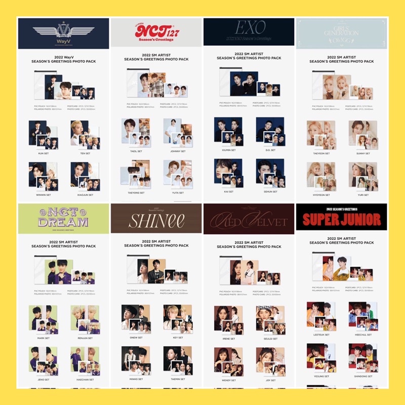 [READYSTOCK]SM PHOTOPACK  SEASON GREETING JAEMIN JENO PC SG 2022 SHINEE NCT