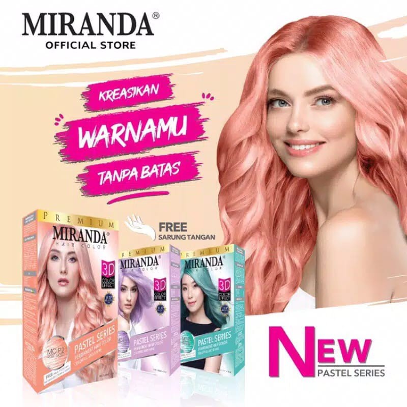 Miranda Hair Color (Cat Rambut Permanen) Pastel Series 30ml