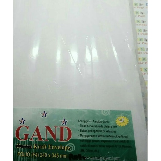 

➨ Amplop Folio Putih +Seal ◊