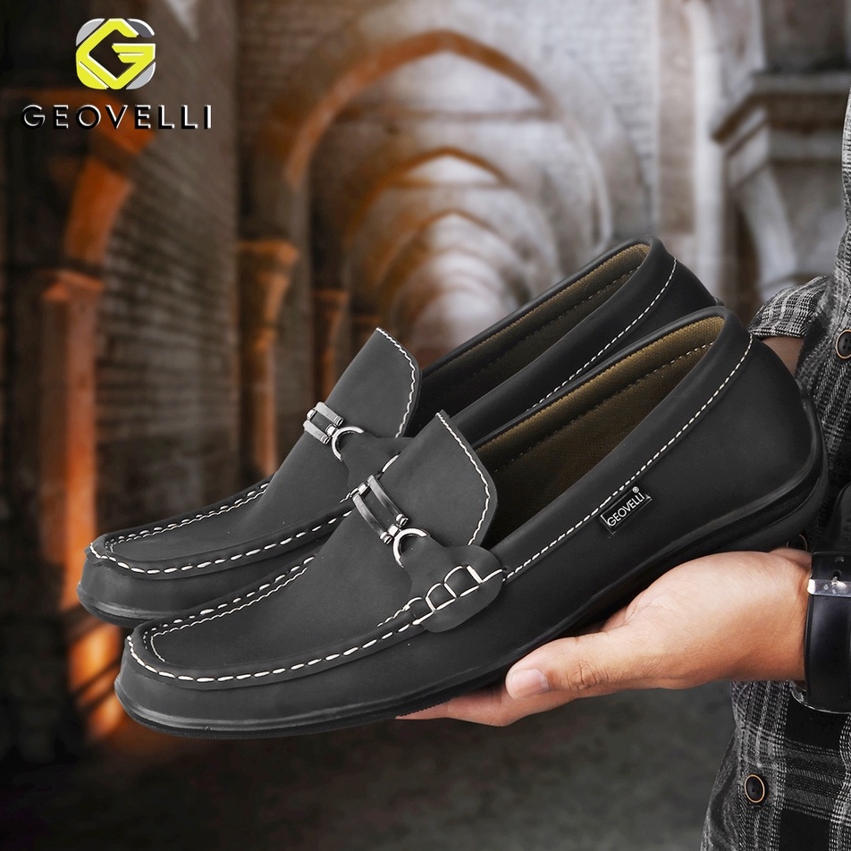 BLACK LOAFER | GVLGeovellli Sepatu Kasual Pria Hitam G-1970