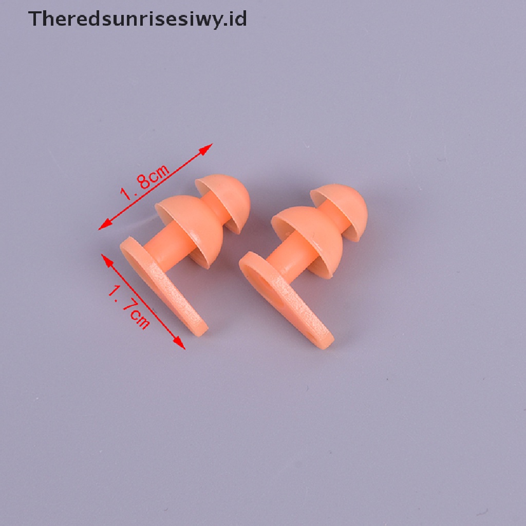 (Theredsunrisesiwy.Id) 1 Pasang Earplug Penutup Telinga Bahan Silikon Anti Air Untuk Berenang / Olahraga Air