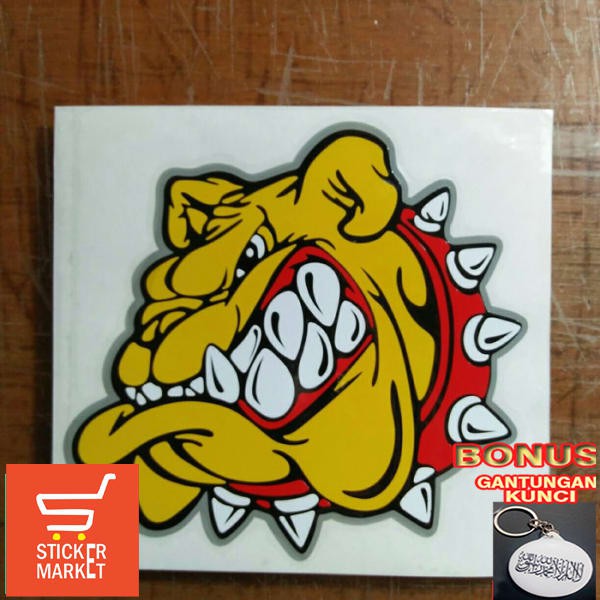 

Grosir cutting sticker Kepala Buldog / stiker lucu Elegan