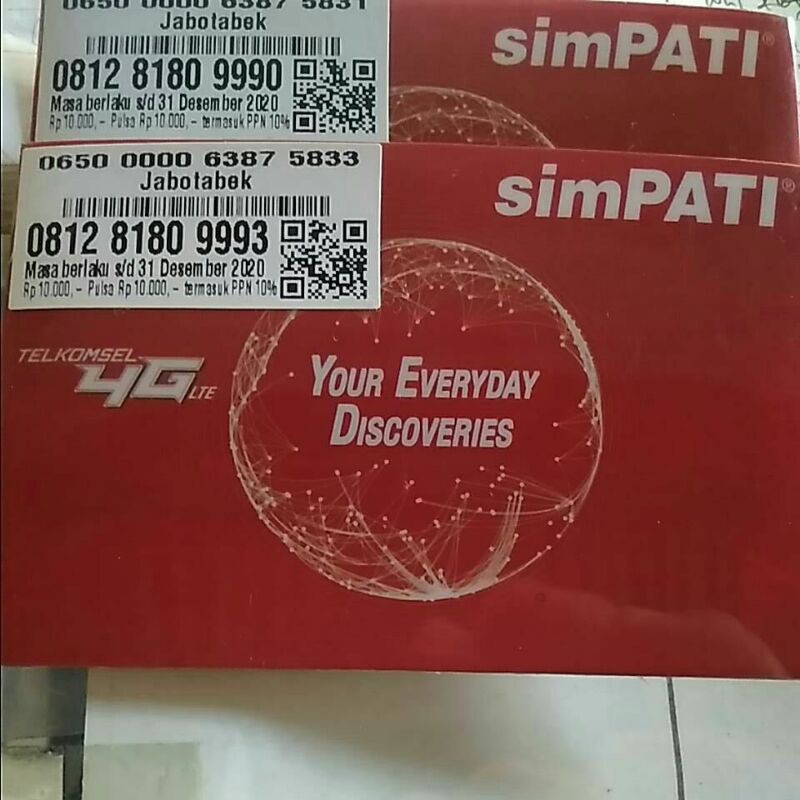 No Cantik Simpati Tengah 999 plsa 10K,  0812-8180-999-0, dan 0812-8180-999-3