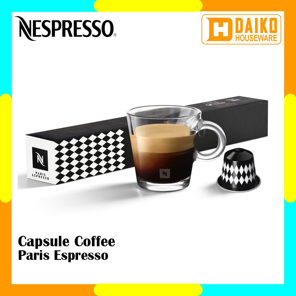 Capsule Nespresso Paris Espresso Original Nestle 1 Pack - Coffee World Explorations Kopi Kapsul Expired Panjang