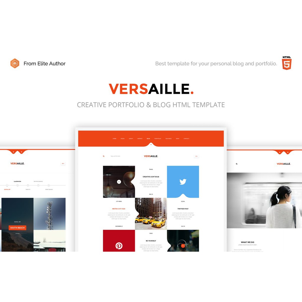 Template Versaille Personal Blog HTML5 Template Web