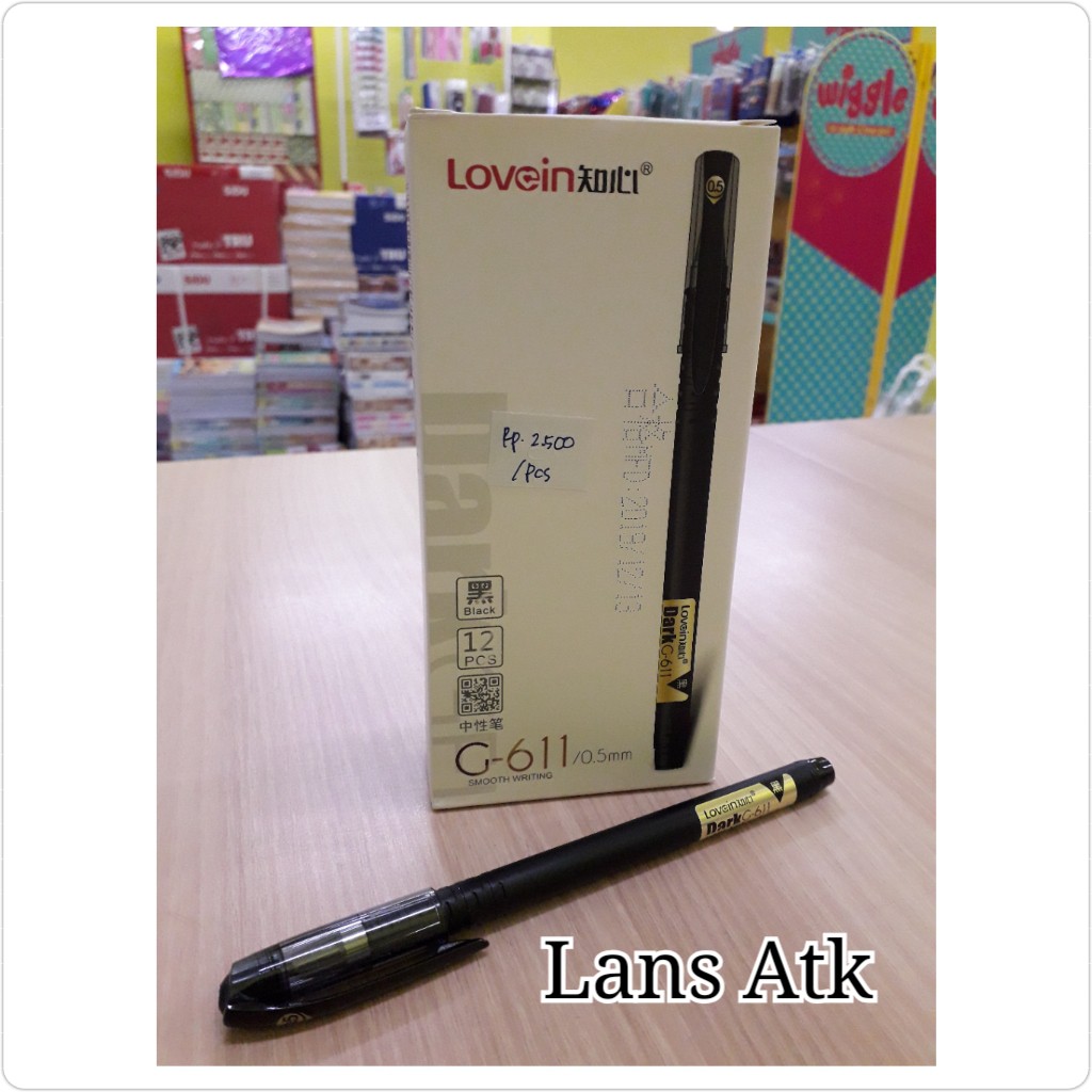 

Ballpoint Gel LOVEIN Dark G-611 0.5mm Karakter / Pulpen / Pen Gel