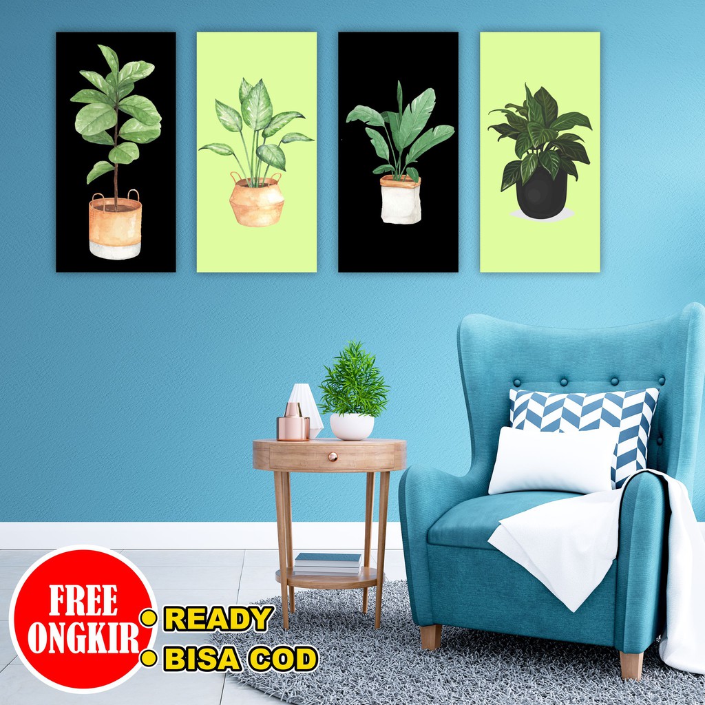 Hiasan Dinding Flower dekorasi rumah poster shabi chic bunga flower Tanaman Pot Daun walldecor